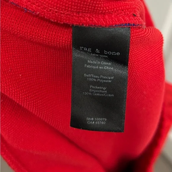 Rag & Bone Naval Track Pant, True Red with Blue Side Stripes – Size L - Picture 14 of 15